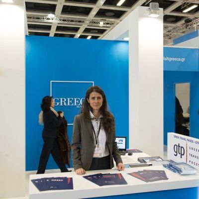 Greek Travel Pages publisher Maria Theofanopoulou at ITB Berlin 2015