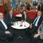 Nikos Bolias, general manager of Monogram; Dimitris Spyropoulos, Monogram's chief executive office; Olga Kontou, sales assistant for Greek Travel Pages; Thanassis Kavdas, GTP's sales and advertising manager; and Barbara Karamanou, district sales manager for Alitalia in Thessaloniki.