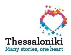Thessaloniki's new logo consists of a heart with colorful mosaics in shades of red, blue and yellow and the message “Many stories, one heart.”