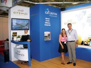 Griffin, travel specialist for the marine and offshore industries, was at this year’s Posidonia sponsored by Etihad Airways.