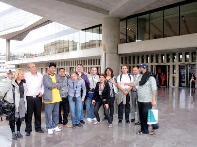 Tour operators and journalists from Kuwait at the New Acropolis Museum during a fam trip in May 2012 organized by the Hellenic Association of Travel & Tourist Agencies (HATTA).