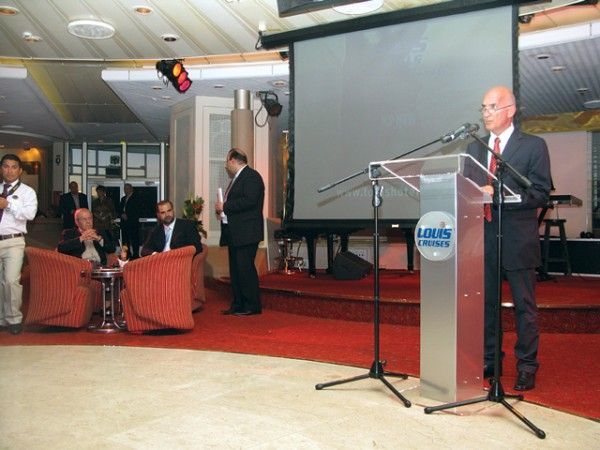 Kerry Anastassiadis, CEO of Louis Cruises, presented the cruise company’s new strategy during the launch of itineraries of the Louis Olympia from Piraeus.