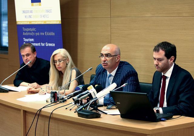 Studies on medical tourism and senior tourism will be released in September by the Institute for Tourism Research and Forecasts (ITEP), the president of the Hellenic Chamber of Hotels, Yiorgos Tsakiris (third from left), told the press.