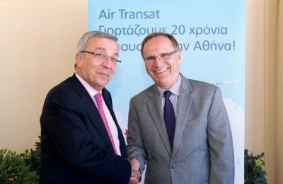TourGreece's Chairman Vasilis Sakellaris and Canadian Ambassador to Greece Robert Peck.