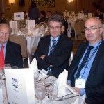 Spyros Kokotos, managing director of Elounda SA; Stavros Andreadis, hononary president of SETE; and Yiorgos Tsakiris; president of the Helelnic Chamber of Hotels.