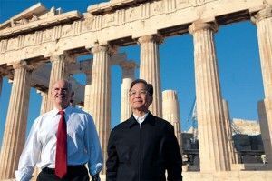 Prime Minister George Papandreou gave his Chinese counterpart Wen Jiabao the grand tour of the Acropolis during the latter’s visit to Athens in early October.