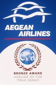 Bronze Airline of the Year 2000/1 award was given to Aegean Airlines.