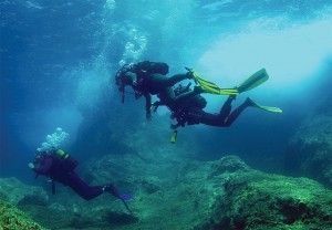 Scuba diving around Kalymnos Island has become a must and offers visitors a great experience due to the lucidity of the sea, the submarine caverns, the shipwrecks and the impressive subsea landscapes. Photo courtesy of Michael Paou.