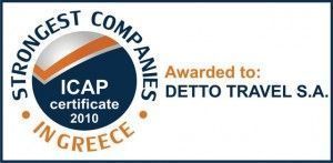 Detto Travel among "The Strongest Companies in Greece" community, according to ICAP Group.