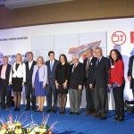 Greek Tourism Minister Olga Kefalogianni (center) with representatives of the eight Greek regions that participated in Philoxenia 2012: East Macedonia and Thrace, North Aegean, Western Macedonia, Thessaly, Ionian Islands, Central Macedonia, South Aegean and the Peloponnese.