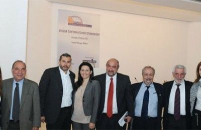 “Small scientific workshops that are conducted at the last minute and are estimated to be enough for the years 2011 and 2012 is the only hope professionals have,” HAPCO’s president Dinos Astras (third from right) said. It is estimated that next year Greece would see a loss of some 15 percent in international conferences, while national conferences are expected to remain on the same levels of 2011 with a possible further reduction.