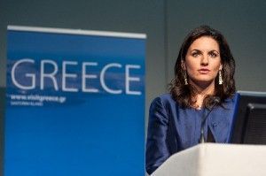 Greek Tourism Minister Olga Kefalogianni during her recent visit to the WYM 2012 in London, UK.