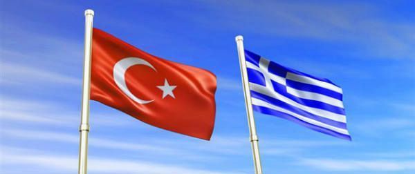 Greek and Turkish flags