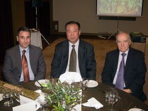 Nicholas Kelaiditis, curator of the Hellenic Association of Travel and Tourist Agencies (HATTA); Wang Zhiwen, the deputy secretary of the Shaanxi Provincial Tourism Bureau; and Dinos Mitsiou, chairman and CEO of Amphitrion Group of Companies.