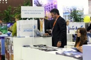 The Athens Development and Destination Management Agency participated in this year's MITT exhibition with a joint stand with the Athens-Attica & Argosaronic Hotel Association. Pictured is the agency's press officer George Angelis.