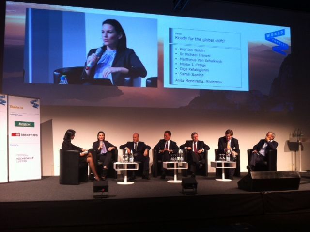 Greek Tourism Minister Olga Kefalogianni speaking during the session “Ready for a global shift” at the 3rd World Tourism Forum taking place in Lucerne, Switzerland.