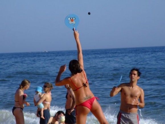 No more beach racquetball on Kalogria Beach during peak season.