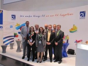 From AIA’s presence at "Air Cargo Europe 2013": The Athens airport team with PCT SA and "Up Greek Logistics representatives.