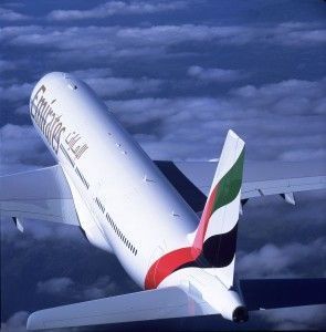 An Emirates Airbus A340-500 aircraft.
