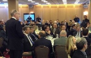 Greek PM’s Official Visit To Israel: Greek Premier Antonis Samaras (left) attended an official dinner on 8 October at the Hotel Carlton in Tel Aviv.
