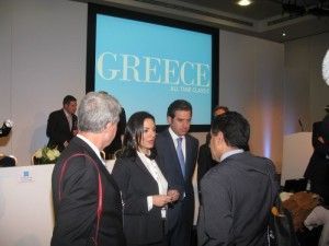 The Greek Tourism Minister Olga Kefalogianni talked tourism with foreign journalists after the GNTO's press conference.