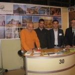 Municipality of Monemvasia - The Laconia Hotel Association President Dimitris Pollalis (right) with representatives of the Municipality of Monemvasia and  the president of the Monemvasia Tourism Promotion Committee, Babis Lyras (second from right).