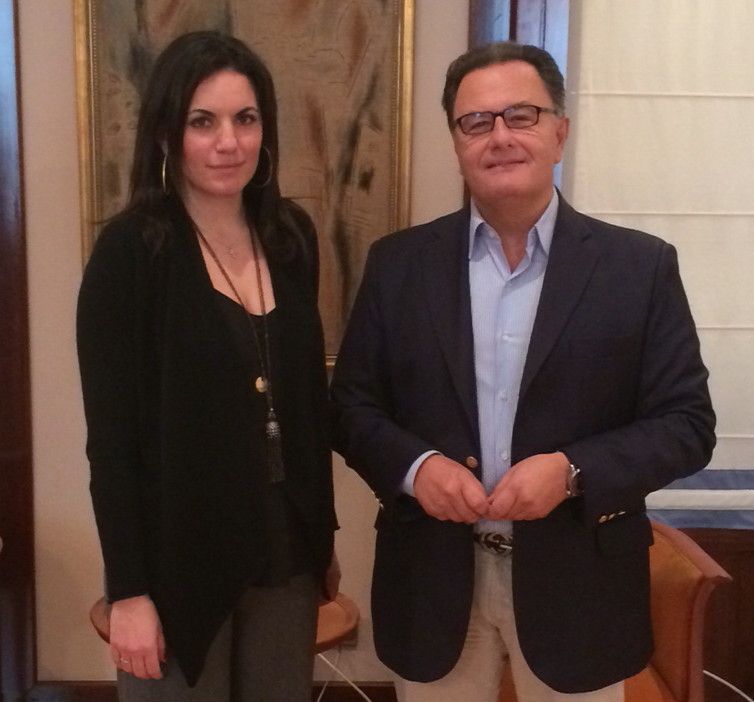 Greek Tourism Minister Olga Kefalogianni with Culture Minister Panos Panagiotopoulos.