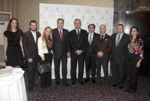 The Thessaloniki Hotels Association with Macedonia-Thrace Minister Theodoros Karaoglou (center).