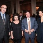 Yiorgos Tsakiris (President of the Hellenic Chamber of Hotels), Annie Iliopoulou (Publisher of Athinorama), Giorgos Kaminis (Mayor of Athens) and his wife Dia Anagnostou.