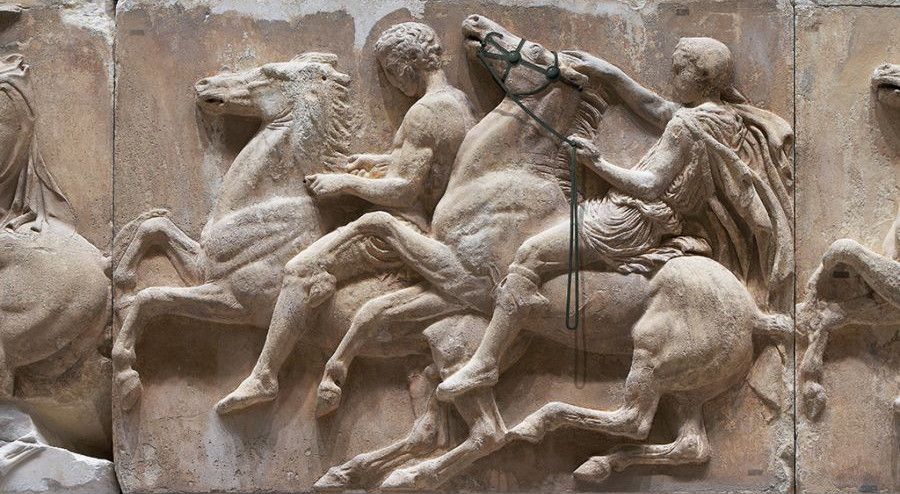 The horse riders of the Parthenon. Photo by Giorgos Vitsaropoulos. Source: Acropolis Museum