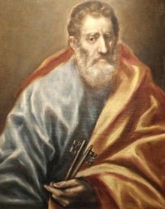 El Greco painting "Saint Peter."