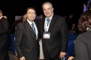 UNWTO Secretary General Taleb Rifai and Greek National Tourism Organization General Secretary Panos Livadas at the  UNWTO & WTM Ministers' Summit on second day of WTM 2014.