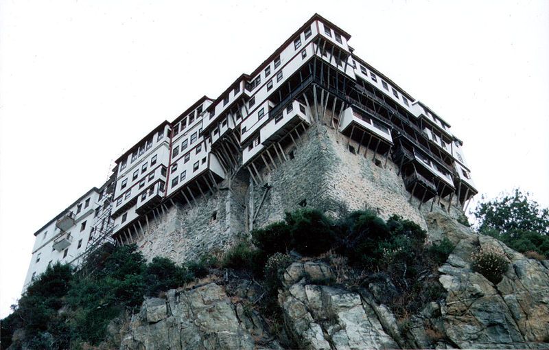 Athos Monastery of Agios Dionysios. Photo source: Wikimedia Commons