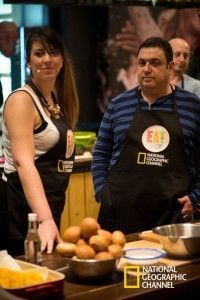 Food blogger Madame Ginger and chef Christophoros Peskias. Photo ©Elias Lefas