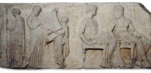 Central scene of the east frieze of the Parthenon. Photo source: British Museum