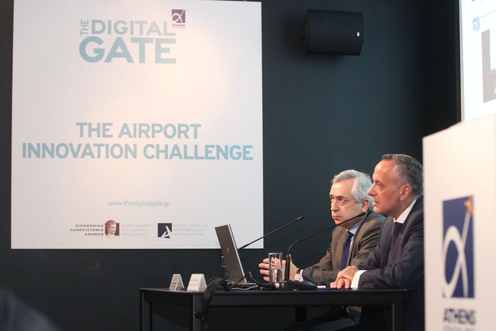 Presentation of the “Digital Gate: Airport Innovation Challenge - Transforming the Airport Environment” at Athens International Airport on Wednesday.