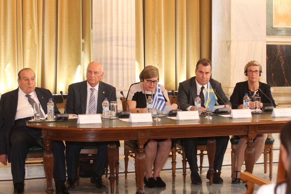 The president of the Biomedical Research Foundation of the Academy of Athens, Professor Gregorios Skalkeas; the director of Laboratory of Atmospheric Environment of the Biomedical Research Foundation of the Academy of Athens, Professor Christos Zerefos; the vice-chancellor of Stockholm University, Professor Astrid Söderbergh Widding; the Chairman of TEMES S.A., Achilles V. Constantakopoulos; and the director of NEO, Professor Karin Holmgren.