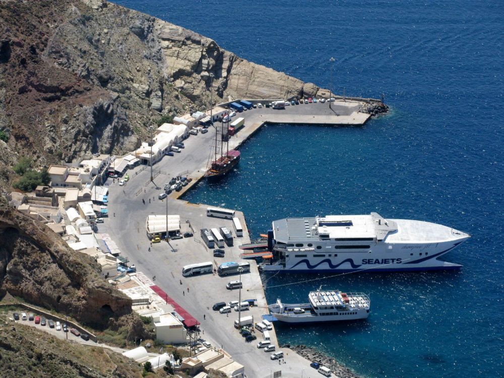 The port in Santorini [JTR is the code name]
