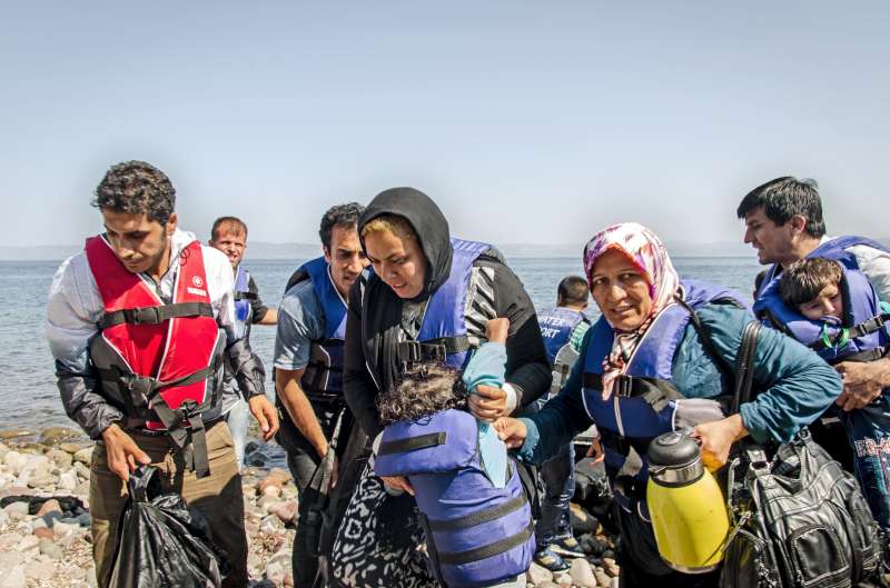 Refugees arrive in Greece by sea mainly from countries experiencing war and conflict.