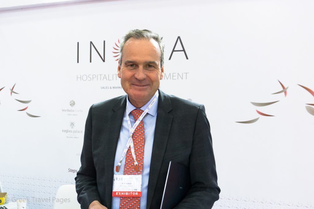Inova Hospitality Management stand - Andreas Birner, Managing Director. 