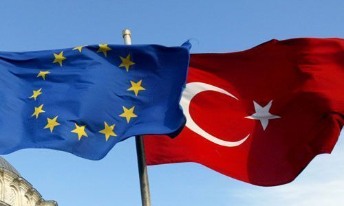 EU Turkey flags