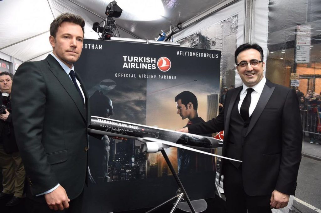 US actor Ben Affleck with M. Ilker Aycı, Turkish Airlines' Board Chairman.