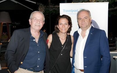 Dinos Frantzeskakis, president of the Hellenic Association of Airline Representatives (SAAE); Zoi Skreki, managing director of Intermodal Air; and Leonidas Zotos, Travelport General Manager for Greece, Cyprus and Israel.
