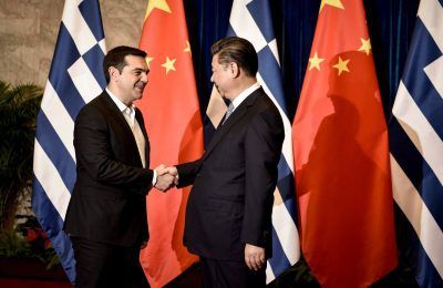 Greek Prime Minister Alexis Tsipras and the President of the People’s Republic of China Xi Jinping. Photo source: @tsipras_eu
