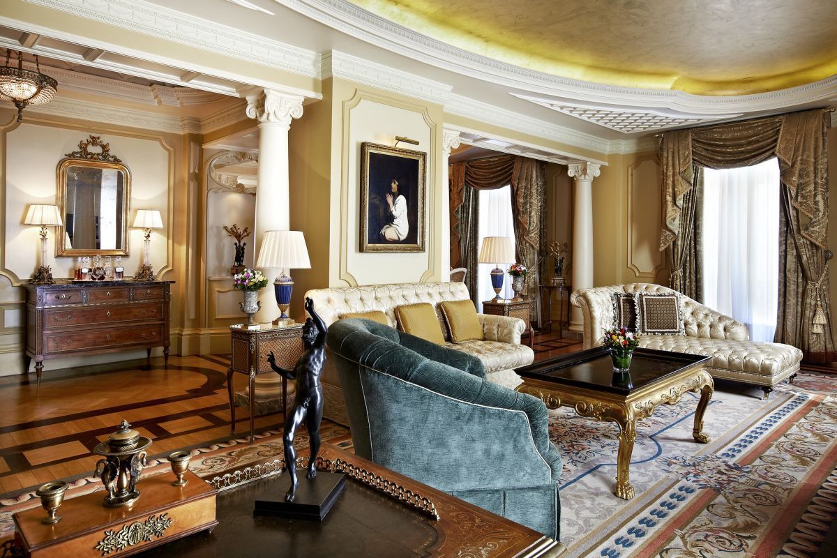 The Presidential Suite at the Hotel Grande Bretagne.