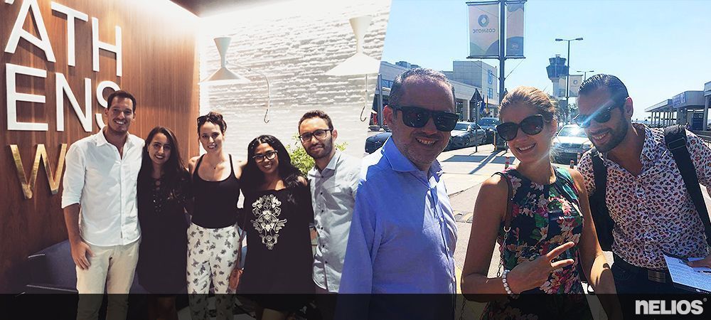 Nelios team with digital influencers Irene Khan and Melanie Martins during their recent visit to Greece.