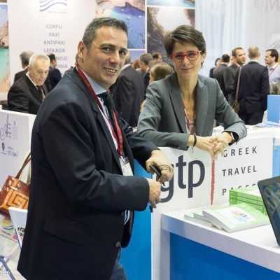 GTP’s publisher, Maria Theofanopoulou with TravelLife's auditor, Sotiris Milonas.