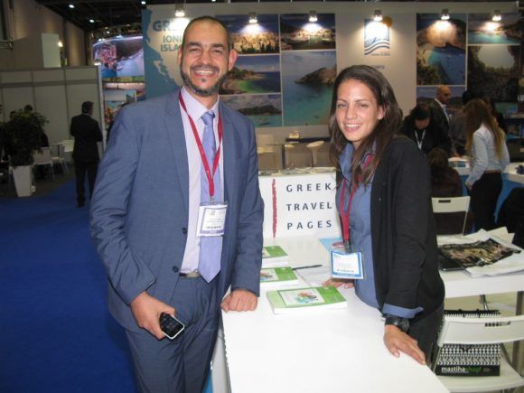 GTP's Sales & Advertising Manager, Charis Brousalian and Ask 2 Travel's Stephanie Anastasiou.