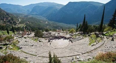 Ancient theatre of Delphi.