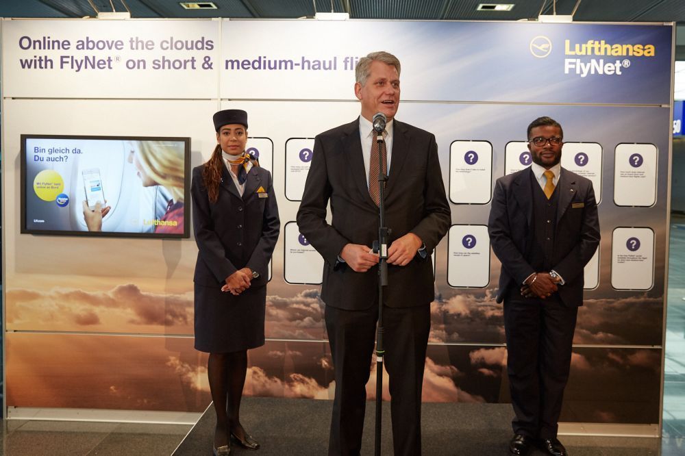 Harry Hohmeister, Deutsche Lufthansa AG Board of Directors member, announcing the new service.